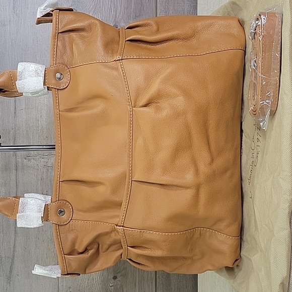 Piel Leather Tan Tote Crossbody Shoulder Bag New - Picture 2 of 13